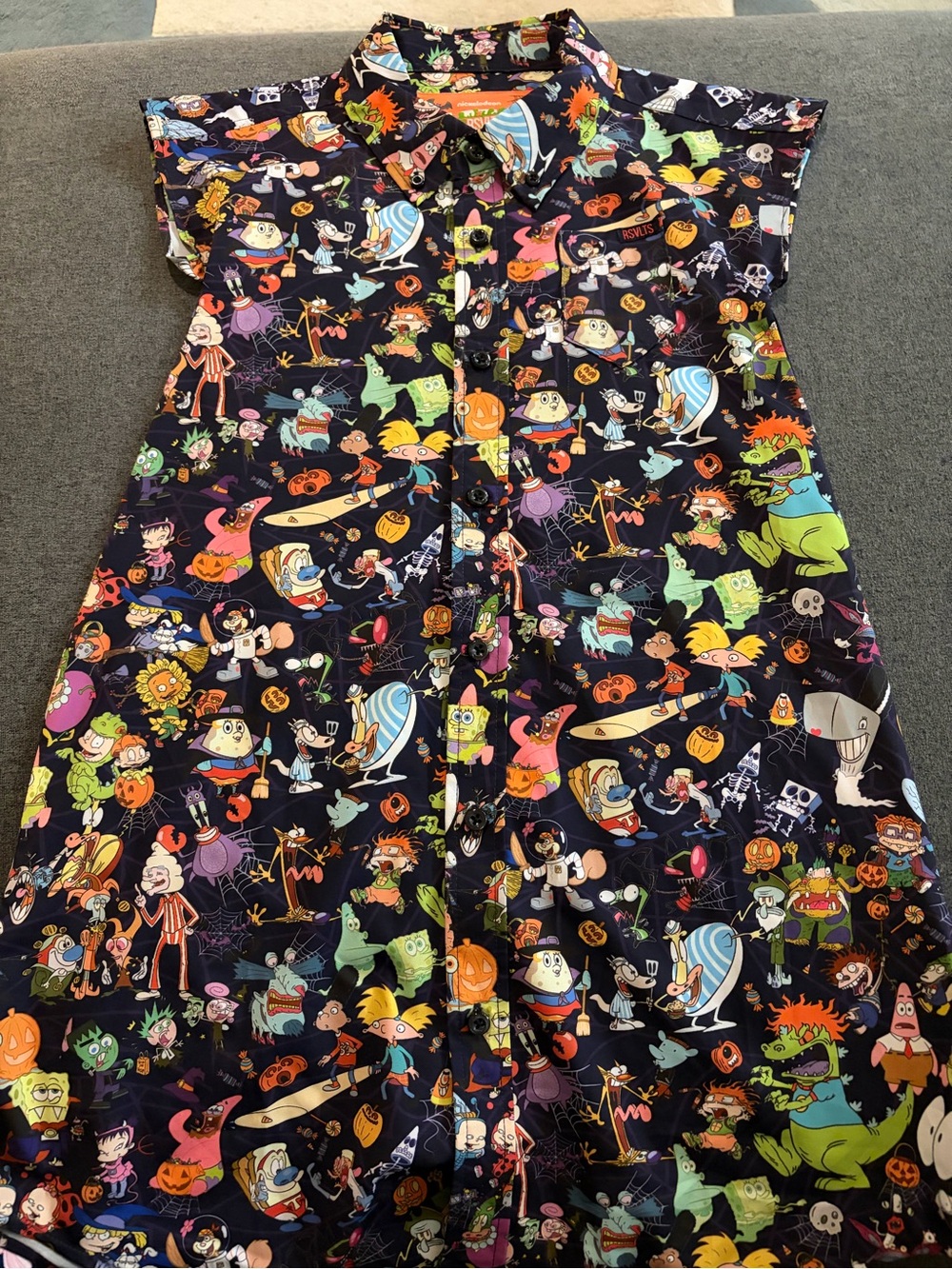 RSVLTS Kids Nickelodeon Halloween Button-Up Dress